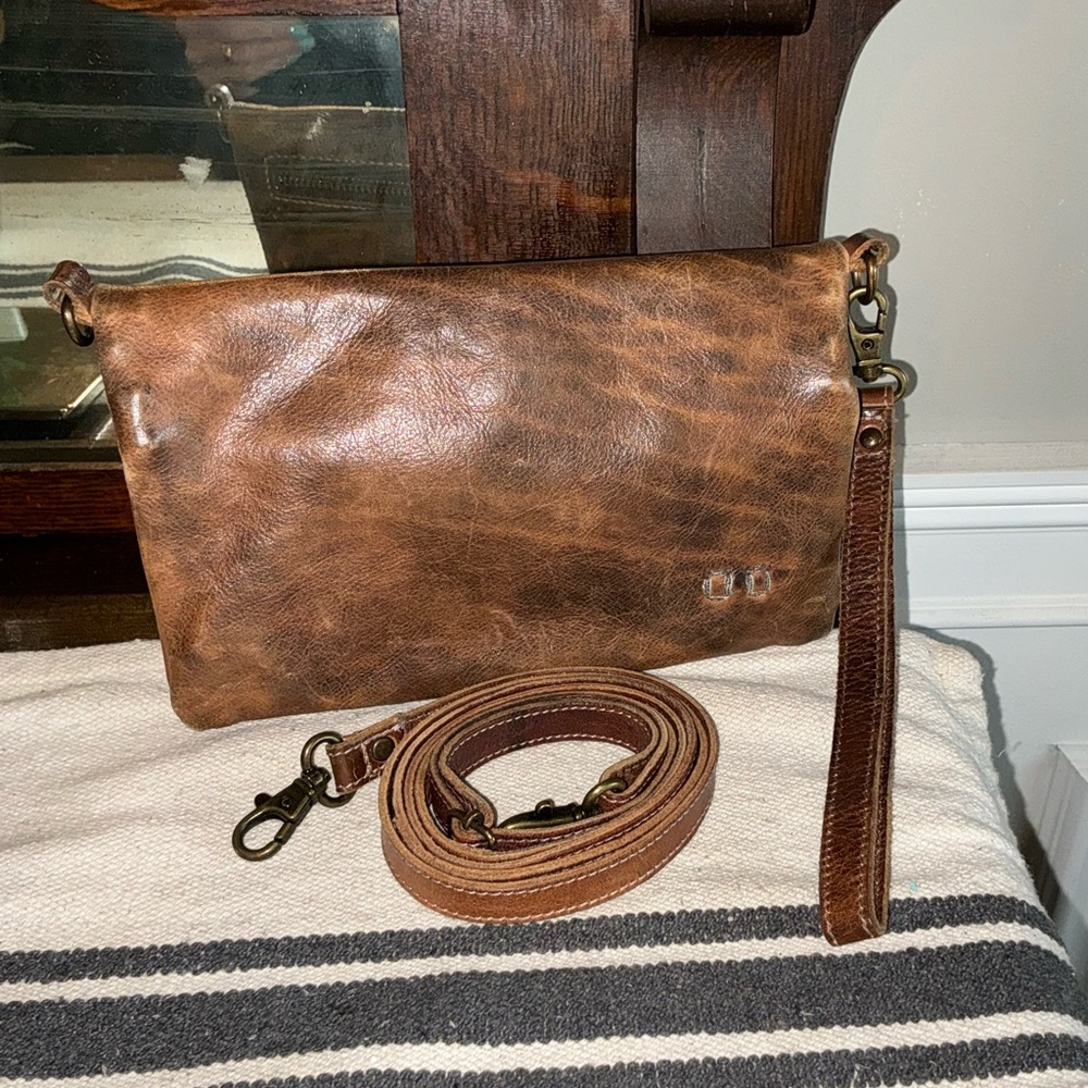 Bed Stu Brown Leather Crossbody Bag